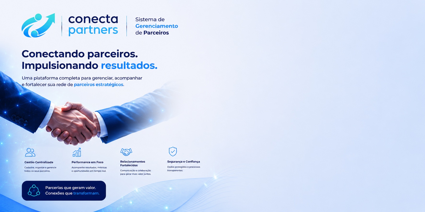 Conecta Partners — Sistema de Gerenciamento de Parceiros. Conectando parceiros, impulsionando resultados.